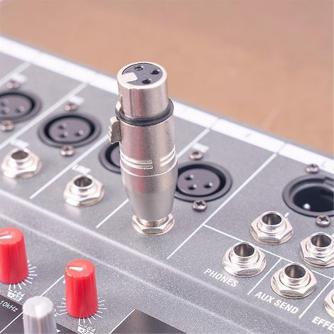 Lot de 5 adaptateurs de câble XLR femelle asymétrique vers jack mono 6,35 mm mâle vers XLR femelle (1/5)