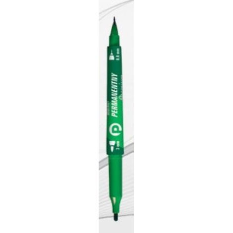 Hochwertiger Permanentmarker. 2 grüne Spitzen.