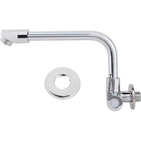Rubinetto da cucina filtrante Redxiao con finitura raffinata e maniglia ergonomica, miscelatore in acciaio inox color argento, rubinetto per lavello (tubo orizzontale tipo C).