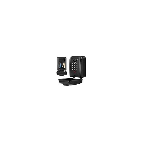 Large Outdoor Secure Key Box, Waterproof Wall-Mounted Key Box with 12-Digit Combination Lock, Weatherproof, Robust Key Safe for Home, Factory, Garage, Office (Black) (1/5)