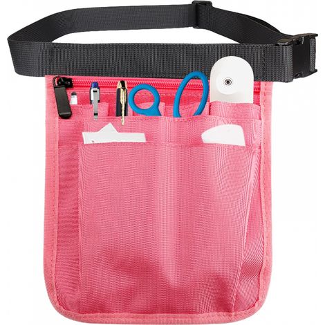 1 bolsa de herramientas multifunción con cinturón, bolsa de herramientas rosa, bolsa de almacenamiento de accesorios de enfermera con cinturón ajustable para enfermeras y jardineros (1/5)