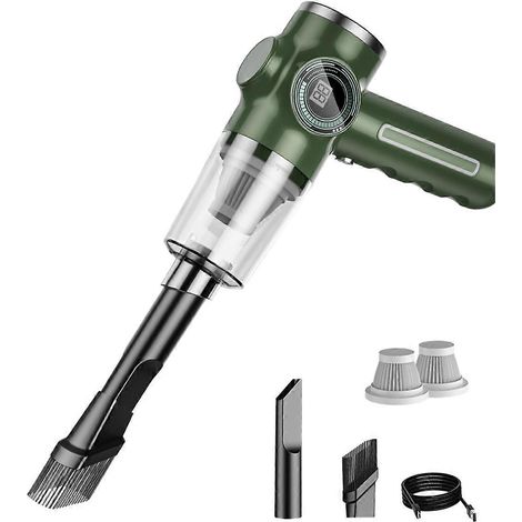 Aspirateur sans fil 5 en 1 pour voiture et maison, vert armée (1/5)