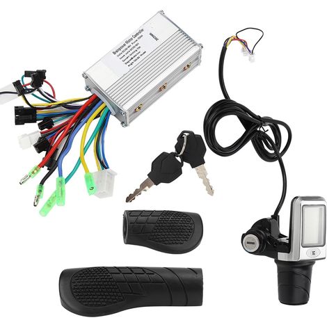 Contrôleur de vélo électrique 2 en 1 avec écran LCD Split Meter poignée d'accélérateur Kit d'accessoires de vélo électrique (1/5)