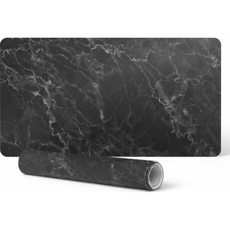 Alfombrilla protectora antideslizante para escritorio con estampado de vetas de m谩rmol, 100 x 50 cm.