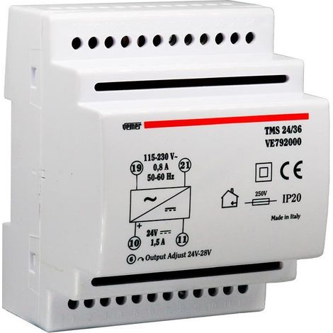 Vemer tms 24/36 alimentatore 36w 115-230/24vdc 1,5a 4m ve792000