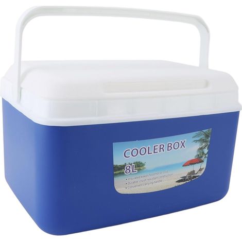 8L Portable Glacière Rigide avec Poignée pour Extérieur (1/5)