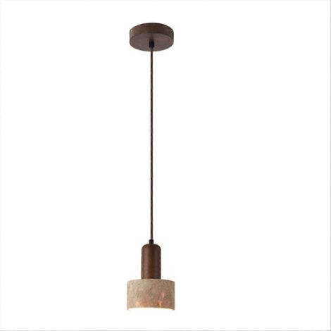 Gelbe Travertin-Pendelleuchte 110-240V, japanischer Wabi-Sabi-Stil, nordische Lampe, ideal für den Nachttisch oder das Restaurant. (1/5)