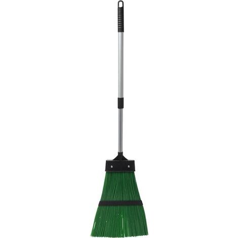 Nylon Broom with 30cm Adjustable Aluminum Telescopic Handle (95-130cm) for Indoor and Outdoor Use (1/5)
