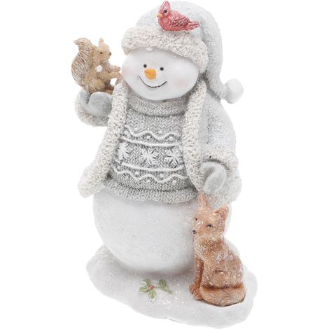 Figurine Bonhomme de Neige de en Résine, Décoration Festive - MMCD-ZGL-05110 (1/5)