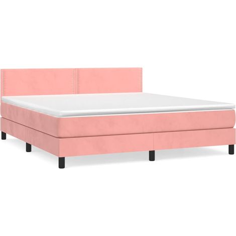 Maison Exclusive - Boxspringbett mit Matratze Rosa 180x200 cm Sam