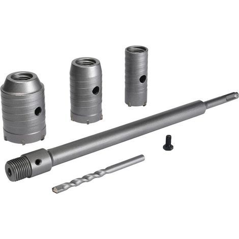 Hole saw Ø30mm, Ø40mm, Ø50mm – For concrete, brick and breeze block – 350mm extension rod, tungsten carbide tip (1/5)