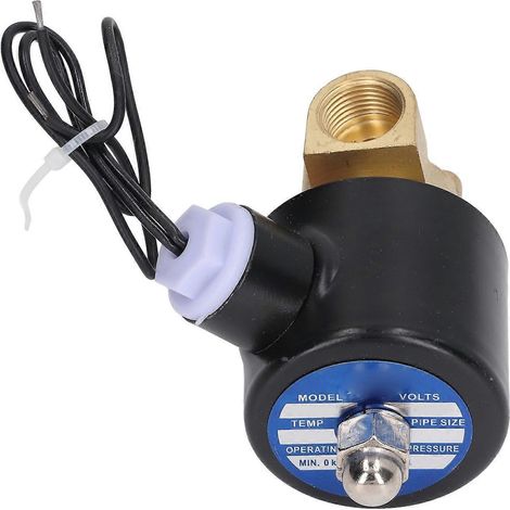 Magnetventil 2W, normalerweise geschlossen, Messing-Kupferkernspule, elektrisches Magnetventil für Wasser, Gas und Öl, 3