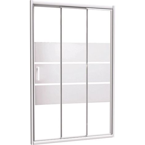ONDEE ZEN - Porte de douche MISSI - Coulissante 3V - Finition Blanc - 120x185cm