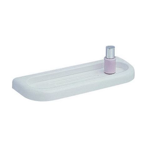PORTA SPUGNA E PORTA SAPONE COMBINATO  SERIE LINEA Bianco METAF