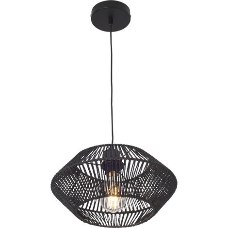 Lampe lampadaire suspension E27 noir