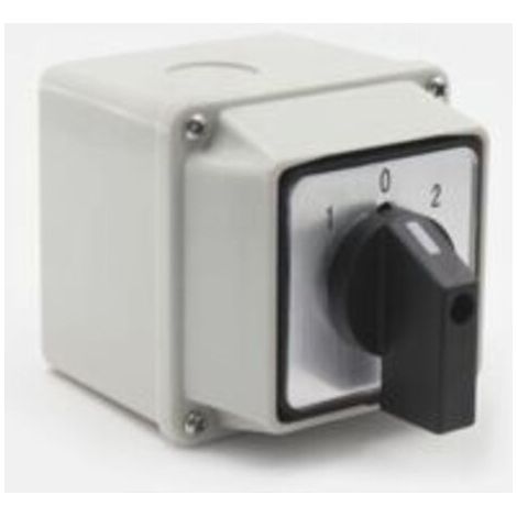 Commutateur de transfert de puissance universel LW26-20/2 avec boîtier de montage - 380 V, 20 A - Sélecteur à came rotatif universel (1/3)