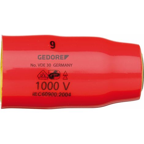 Gedore VDE 30 10 VDE-Steckschlüsseleinsatz 3/8" 6- kant 10 mm (1/5)