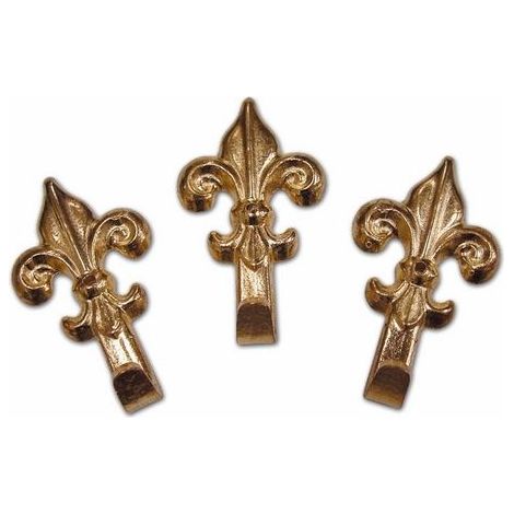 Gancio Ganci per Quadri mod. Giglio tipo Grande 28x48 mm colore Oro bl. 5 Pz (1/2)