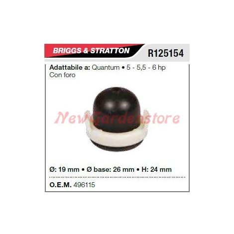 Cebador B&S para carburador de cortacésped de 5 5,5 6 CV R125154