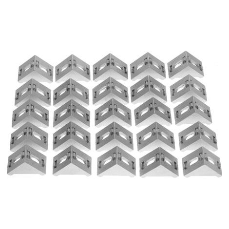 25 pièces Équerre de fixation en aluminium 4040 en forme de L