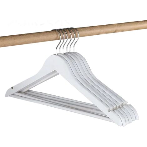 5 Cintre en bois, pince à pantalon, design sans couture, antidérapant, style rétro, pour hôtel et maison (1/5)
