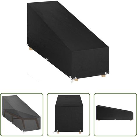 Sonnenliegeabdeckung - Abdeckung für Sonnenliege 12 Ösen 205x75x40/70 cm Polyethylen (1/5)