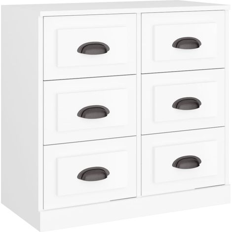 Credenza cassettiera cassettiera mobile contenitore organizer cucina soggiorno soggiorno 70 x 35,5 x 67,5 cm derivati del legno bianco 020030488
