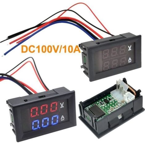 DC 100v 10a voltmètre ampèremètre - jauge ampli voltmètre numérique conduit (1/4)