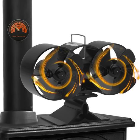 TolleTour Ventilatore per stufe, ventilatore termico silenzioso a 8 pale per stufe a legna, distribuzione efficiente del calore in inverno (1/5)