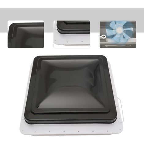Gojoy – Fenêtre de toit 42 x 42 cm pour caravane – Plastique résistant à la corrosion – Étanche et facile à installer – Compatible avec ouverture 14 x 14 pouces (1/5)