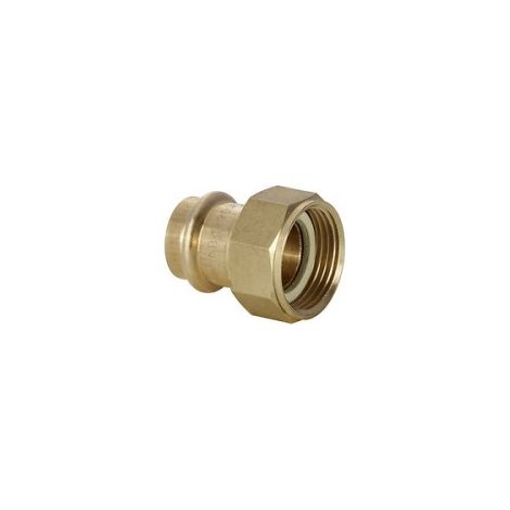 Raccord écrou libre bronze FF 12x17 - diamètre 14 mm - Press