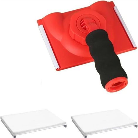 Coupe Bordure de Peinture, Outils de Peinture de Bord avec Tampons de Remplacement, Kit de Bordure à Peindre Multifonctionnel pour Murs et Plafonds