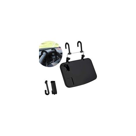 Tablette support pliable pour ordinateur en voiture, plateau avec porte-gobelet, voyage – (1/5)