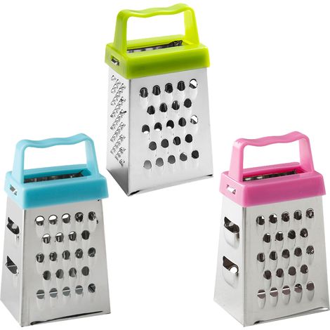 1 Râpe 4 faces,Acier inoxydable,Fonction trancheuse,Lames ultra-tranchantes,Cuisine (1/5)