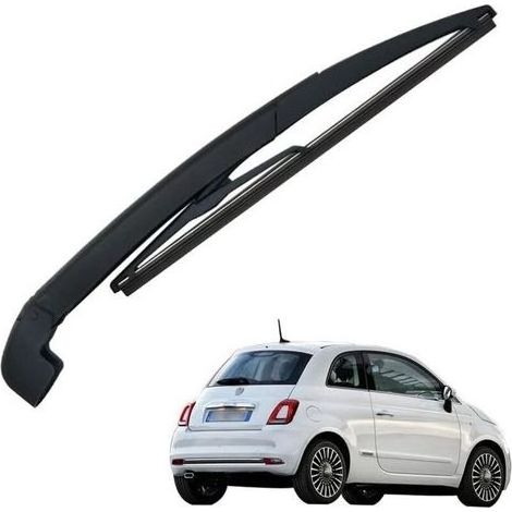 Bras Essuie Glace Arrière et Balai Essuie Glace, Arrière de Bras d'Essuie-Glace en Caoutchouc Naturel Toutes Saisons Kit Remplacement pour FIAT 500 2007-2011 (1/4)