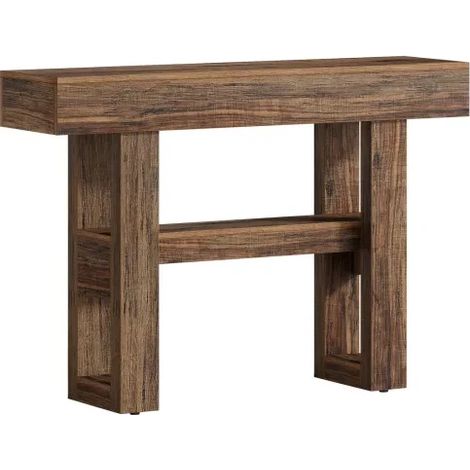 CHICFURN Consolle 105x30x80 cm in MDF marrone stile farmhouse per ingresso e piccoli spazi (1/5)