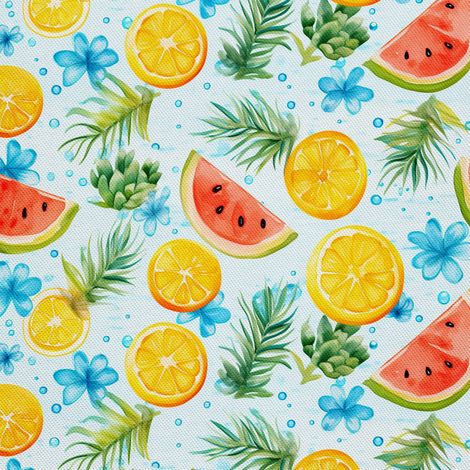 Tela decorativa para exteriores Oxford - Frutas cítricas - DX2919 (1/5)
