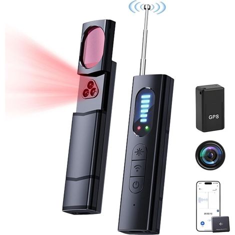 Détecteur de caméra espion, anti-localisation, anti-voyeurisme, anti-écoute, avec mode son et vibration, détecteur de caméra cachée radiofréquence sans fil X13, adapté aux hôtels, chambres, bureaux (1/4)