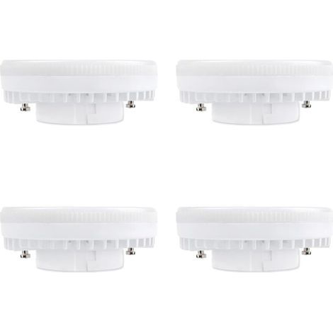 Ampoule GX53 LED 9W, Blanc Froid 6000K, 120°, Équivalent Lampe CFL GX53 15W-18W, 900LM, Non-dimmable, Spot LED Encastrable pour Meuble Cuisine/Plafond/Armoire, lot de 4 (1/5)