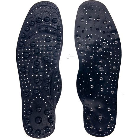 Semelles magnétiques de massage par points d'acupuncture à 68 aimants Semelles magnétiques en PVC Semelles de thérapie par acupression Semelles de massage par thérapie magnétique