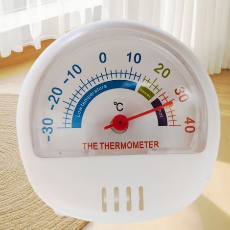 Thermomètre pour mini réfrigérateur et congélateur, grand thermomètre à pointeur mécanique (blanc, paquet de 2) (1/5)