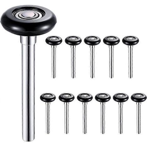 Lot de 12 roulettes de porte de garage en nylon de 5 cm (2 pouces), silencieuses, 6200Z, pour porte de garage de rechange. (1/5)