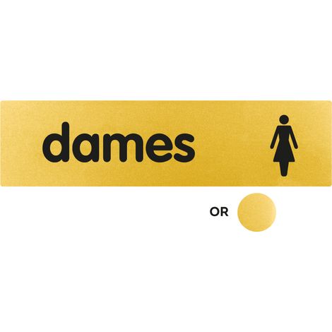 Plaque de porte Dames (texte) - Classique or 170x45mm - 4490328
