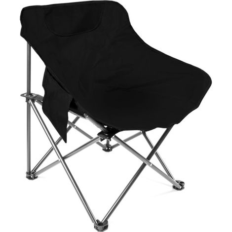 Aga Ultraleichter Campingstuhl DS715 Schwarz faltbar – Kompakt, stabil & atmungsaktiv, für Outdoor, Festival, Wandern & Angeln, Traglast bis 100 kg (1/3)