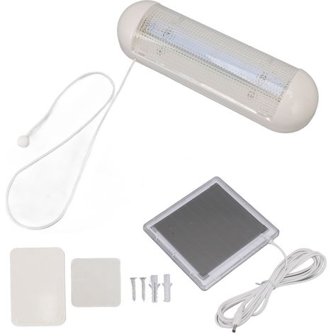 Ortviai Lampe Solaire Séparée pour Garage, Atelier, Couloir, Cour ou Escalier – LED avec Panneau Solaire Intégré (1/5)