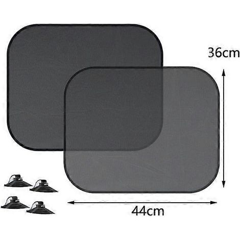 pare-soleil de voiture (avant/arrière) pour vitres latérales, protection UV, protection solaire, en maille, pour enfants, bébés et animaux domestiques. (1/5)
