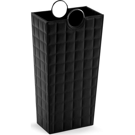 Porte-Parapluie pour l'Entrée, Chambre ou Hall, Porte Parapluie Moderne, Dimensions (H x l x L) 53 x 16 x 28 cm, Similicuir, Couleur: Noir (1/5)