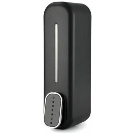 Soap Dispenser with Wall Mount - 350ml Liquid Soap Dispenser, Shower Gel Liquid Shampoo and Laundry Holder for Kitchen, Office, Black (1/5)