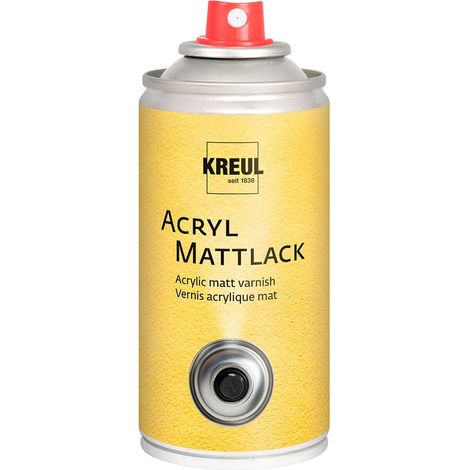 Vernis acrylique mat, bombe aérosol de 150 ml, incolore, ne jaunit pas, vernis de protection universel à séchage mat pour carton, bois, verre, porcelaine, céramique, Colorless