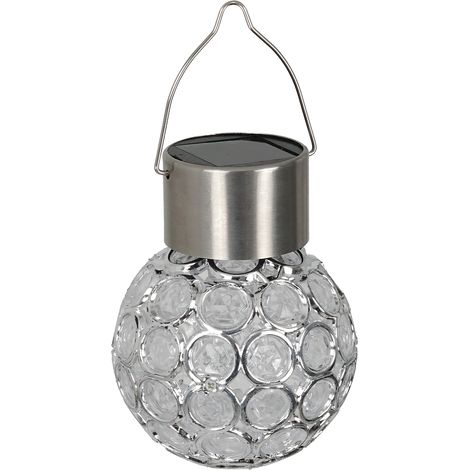 Lámpara solar LED RGB tipo bola redonda de 0,06 W y Ø8 cm, con batería, IP44, RING Eko-Light.